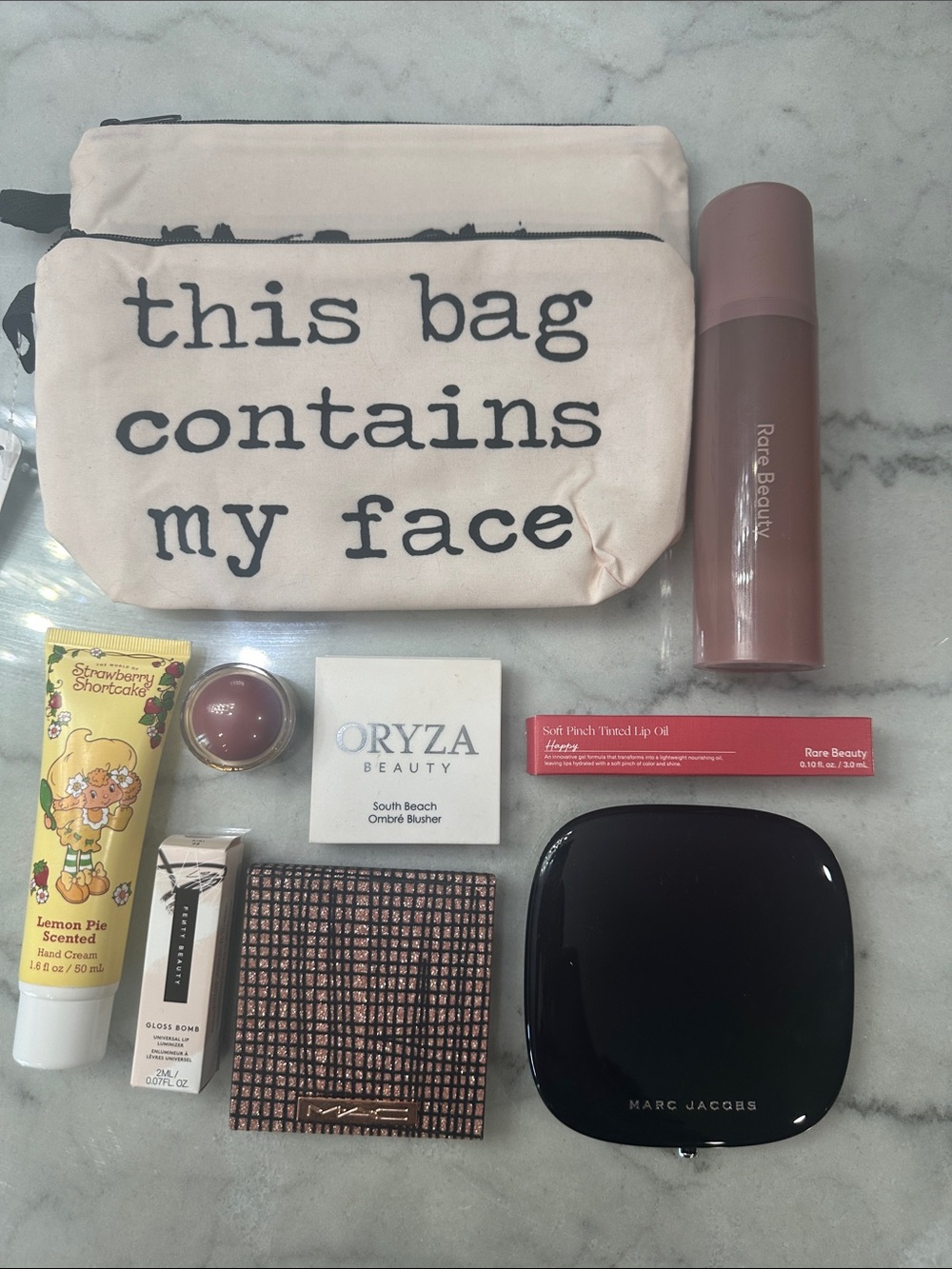 Makeup Lot: Marc Jacob’s, MAC Cosmetics, Fenty, Rare Beauty, Merit, Oryza Beauty